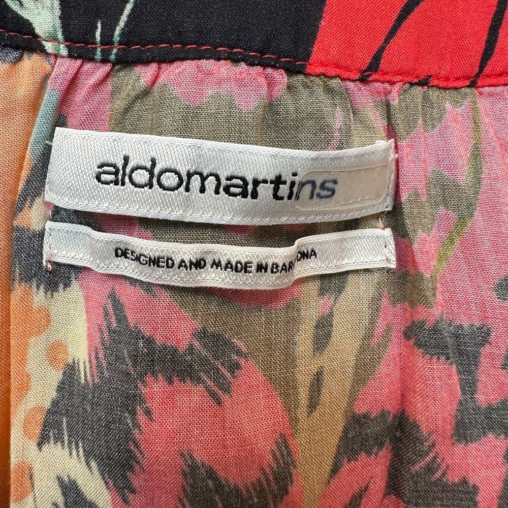 Aldomartins Burge Maxi Dress Vibrant Tropical Resort Coastal  Floral Size 6 S - Picture 13 of 15